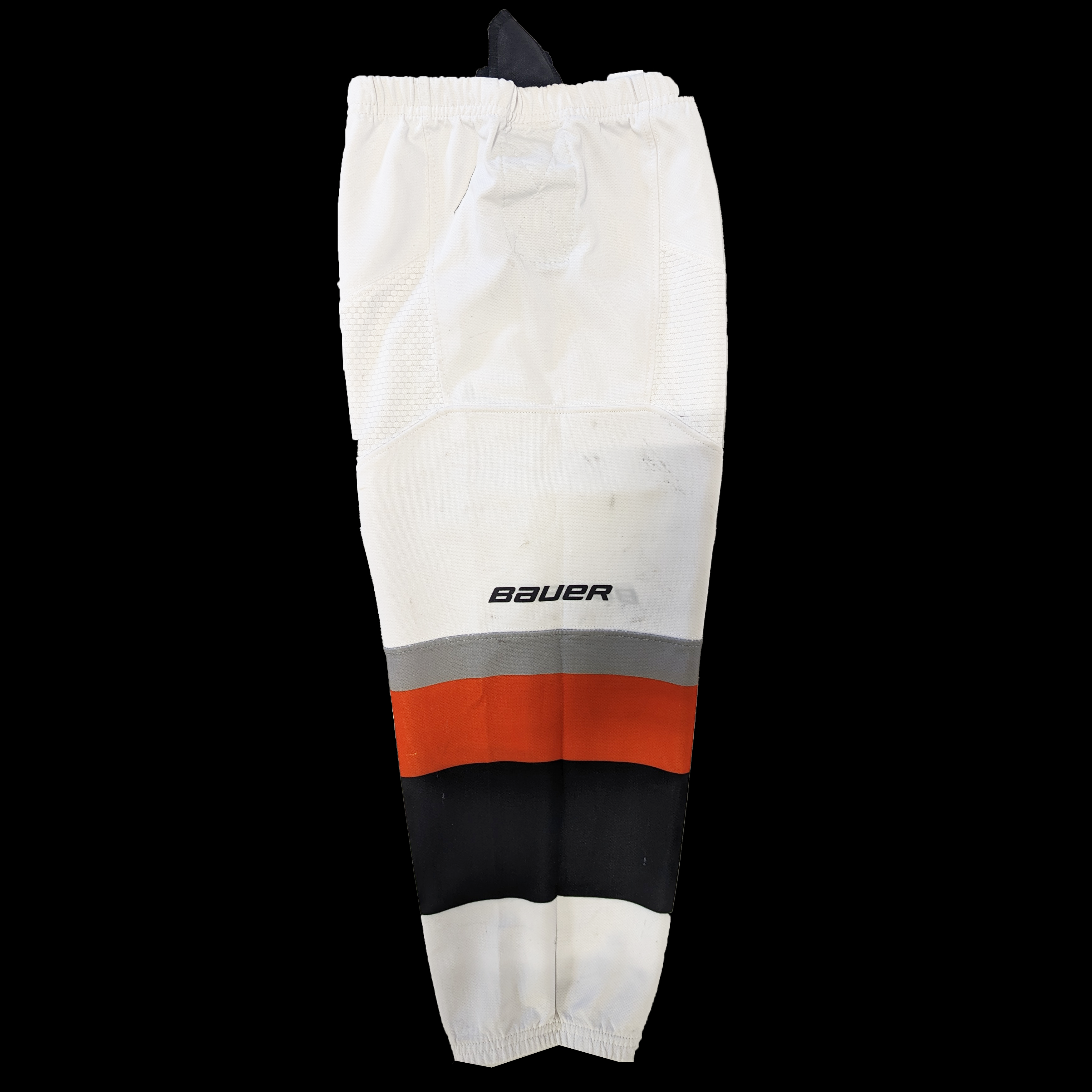 NCAA - Chaussettes de hockey Bauer - (Blanc/Noir/Orange)
